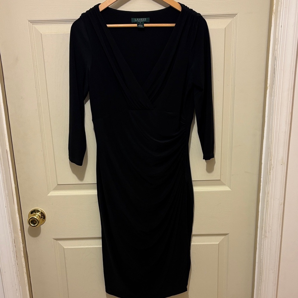 Laundry By Shelli Segal Black Long Sleeve Dress